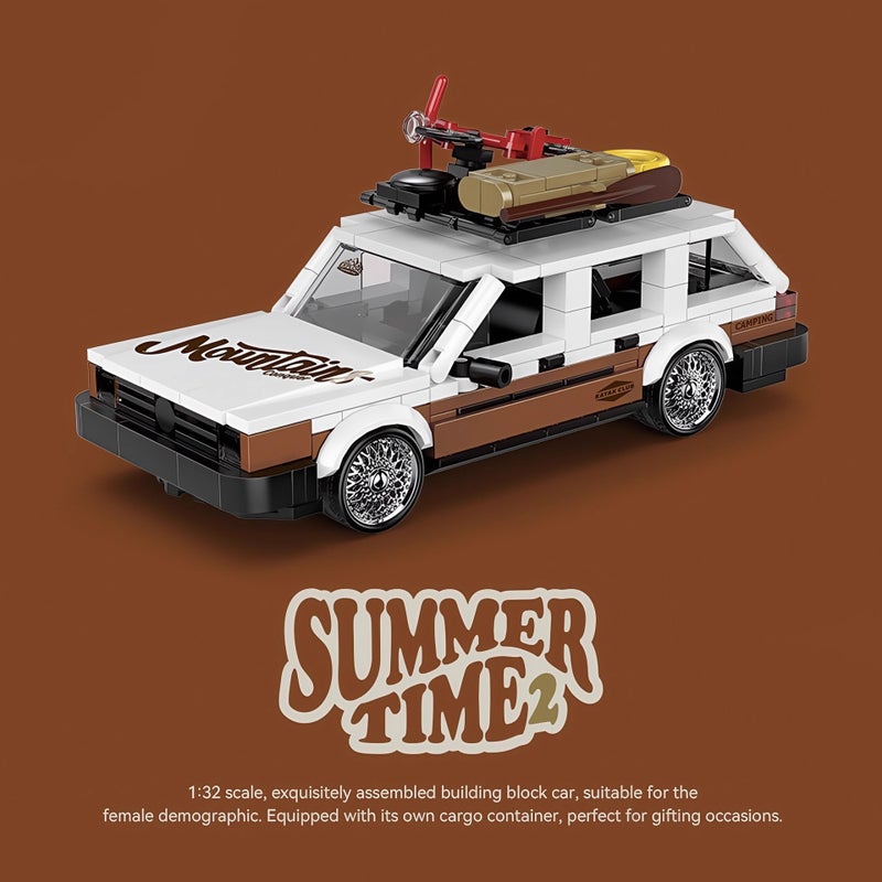 Popular Pb Product Platinum Travel Container Eight-Compartment Vehicle Assembly Building Block Toy Car Model Ornament - Image 3